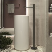 VINCEA Смеситель для раковины напольный Rim VFBF-2R1GM, однорычажный, вороненая сталь VFBF-2R1GM