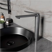 VINCEA Смеситель для раковины Verse VBF-2VE2GM однорычажный, вороненая сталь VBF-2VE2GM