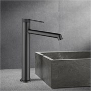 VINCEA Смеситель для раковины VBF-2RM2GM однорычажный, вороненая сталь VBF-2RM2GM