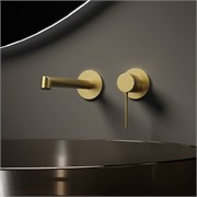 VINCEA Смеситель для раковины Rim VBFW-2RM1BG встраиваемый однорычажный, брашированное золото VBFW-2RM1BG