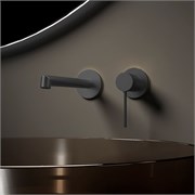 VINCEA Смеситель для раковины Rim VBFW-2RM1GM встраиваемый однорычажный, вороненая сталь VBFW-2RM1GM