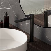 VINCEA Смеситель для раковины Vogue (SS) VBF-2VS2MB однорычажный, черный матовый VBF-2VS2MB