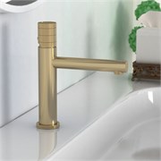 VINCEA Смеситель для раковины Groove VBF-4G1BG4, брашированное золото VBF-4G1BG4