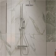 VINCEA Душевая стойка Villa VSFS-1VL1CH с изливом, 25см верх. душ из нерж. стали, хром VSFS-1VL1CH