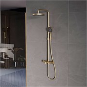 VINCEA Душевая стойка Rim VSFS-2RM1BG с изливом, брашированное золото VSFS-2RM1BG