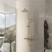 VINCEA Душевая стойка Rondo VSFS-1R0BG без излива, брашированное золото VSFS-1R0BG