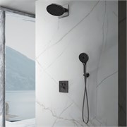VINCEA Душевой комплект Inspire VSFW-3I21MT5GM встраиваемый, термостат, двухрежимный, вороненая сталь VSFW-3I21MT5GM