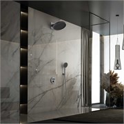VINCEA Душевой комплект Inspire VSFW-3I22MT3GM встраиваемый, термостат, двухрежимный, вороненая сталь VSFW-3I22MT3GM