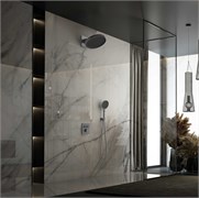 VINCEA Душевой комплект Inspire VSFW-3I21MT3GM встраиваемый, термостат, двухрежимный, вороненая сталь VSFW-3I21MT3GM
