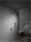 VINCEA Душевой комплект Inspire VSFW-3I21MT4GM встраиваемый, термостат, двухрежимный, вороненая сталь VSFW-3I21MT4GM