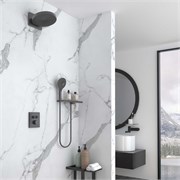VINCEA Душевой комплект Inspire VSFW-3I21MT1RGM встраиваемый, термостат, двухрежимный, вороненая сталь VSFW-3I21MT1RGM