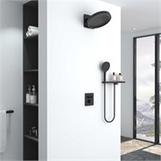 VINCEA Душевой комплект Inspire VSFW-3I21MT3RMB встраиваемый, термостатический, двухрежимный, черный VSFW-3I21MT3RMB