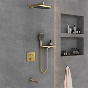 VINCEA Душевой комплект VSFW-4311RBG встраиваемый, 3 режима, брашированное золото VSFW-4311RBG