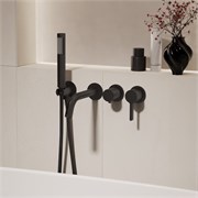 VINCEA Смеситель для ванны Villa VTFW-1VL1MB, встраиваемый, черный VTFW-1VL1MB