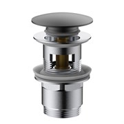 VINCEA Донный клапан DPU-1B01GM клик-клак G1 1/4, с переливом, вороненая сталь DPU-1B01GM