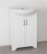 STYLE LINE Тумба с раковиной Style Line Олеандр-2 55 под умывальник Антик 55, белая ЛС-00000046