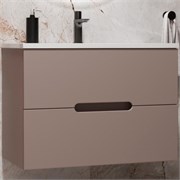 STYLE LINE Тумба подвесная "Матис 60", Classic 60, (2 ящика), тауп темный, ЭМАЛЬ ЛС-00002296
