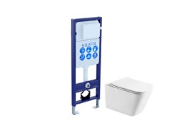 SET AQUATEK ЛИБРА T-INS17 (рама AQUATEK Standard INS-0000017(без клавиши и крепежа)+унитаз ЛИБРА AQ1505T-00 с тонким сиденьем soft-close TORNADO) SET AQUATEK ЛИБРА T-INS17