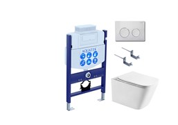SET AQUATEK ЛИБРА T-TDI002 рама Standard INS-0000018+унитаз AQ1505T-00 с тонким сиденьем soft-close+крепление KKI-0000002 +кнопка TDI-0000002 SET AQUATEK ЛИБРА T-TDI002