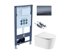 SET AQUATEK ОБЕРОН T PNS009 (рама AQUATEK INSP-0000001 с клавишей PNS-0000009 и крепежом KKI-0000016+унитаз ОБЕРОН AQ1365T-00, тонкое сиденье sc) SET AQUATEK ОБЕРОН T PNS009