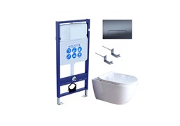 SET AQUATEK ПОЛАРИС (рама AQUATEK Standard INS-0000012+унитаз ПОЛАРИС AQ0700-01 с тонким сиденьем soft-close+ крепеж KKI-0000002 +панель KDI-0000034) SET AQUATEK ПОЛАРИС-01-034 4в1