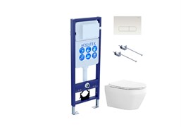 SET AQUATEK ЛЕЯ KKI-1-013 4в1 (рама AQUATEK INS-0000017 +крепеж KKI-0000001 +клавиша KDI-0000013+унитаз ЛЕЯ AQ1199-00 с тонким сиденьем soft-close) SET AQUATEK ЛЕЯ KKI-1-013 4в1
