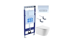SET AQUATEK ОБЕРОН-020 4в1 (рама INS-0000010+ кркпеж KKI-0000002+клавиша KDI-0000020+унитаз ОБЕРОН AQ1363W-00 с тонким сиденьем soft-c SET AQUATEK ОБЕРОН-020 4в1