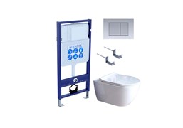 SET AQUATEK ПОЛАРИС (рама AQUATEK Standard INS-0000012+унитаз ПОЛАРИС AQ0700-01 с тонким сиденьем soft-close+ крепеж KKI-0000002 +панель KDI-0000011) SET AQUATEK ПОЛАРИС-01-011 4в1