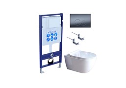 SET AQUATEK ПОЛАРИС (рама AQUATEK Standard INS-0000012+унитаз ПОЛАРИС AQ0700-01 с тонким сиденьем soft-close+ крепеж KKI-0000002 +панель KDI-0000035) SET AQUATEK ПОЛАРИС-01-035 4в1