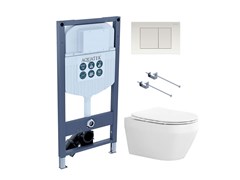 SET AQUATEK ЛЕЯ KKI-1-009 4в1 (рама AQUATEK INS-0000023 +крепеж KKI-0000001 +клавиша KDI-0000009+унитаз ЛЕЯ AQ1199-00 с тонким сиденьем soft-close) SET AQUATEK ЛЕЯ KKI-1-009 4в1