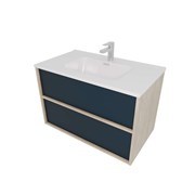 AQUATEK Комплект мебели: Тумба ЛИБРА с раковиной 80см, 2 ящика с системой push-to-open, корпус дерево,цвет фасадов серый мат AQ66080-DO-MG