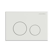 AZARIO Кнопка смыва механическая, двойной смыв, круглые кнопки, белый глянцевый (AZ-ИУ00010) AZ-ИУ00010