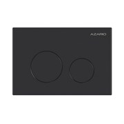 AZARIO Кнопка смыва механическая, двойной смыв, круглые кнопки, чёрный матовый (AZ-ИУ00012) AZ-ИУ00012