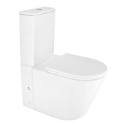 AZARIO Lander Унитаз-компакт 410х665х835 напольный, безободковый, в комплекте с быстросъемным сиденьем 