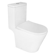 AZARIO Prime Унитаз-моноблок 373х645х765 напольный, безободковый , с быстросъемным сиденьем 