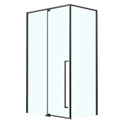 AZARIO Душевое ограждение распашное MALE 900х900х1950 прозрачное стекло 6 мм, профиль черный матовый (AZ-J50-90-MB-CL) AZ-J50-90-MB-CL