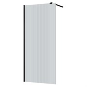 AZARIO Душевая перегородка Walk-in 1000х1950 рифленое стекло 8 мм, профиль черный матовый (AZ-251-100-MB-CRF) AZ-251-100-MB-CRF