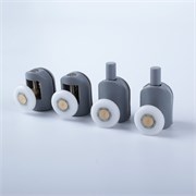 IDDIS Ролики 2 верхних, 2 нижних одинарные, D=23 мм серый, стекло 4 мм (966S23GR4DZ) 966S23GR4DZ