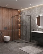 CEZARES Molveno Душевой уголок асимметричный размер 120x90 см двери раздвижные профиль - оружейная сталь / стекло - прозрачное MOLVENO-RH-1-120/90-C-GM-IV