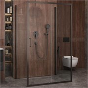 CEZARES Molveno Душевой уголок прямоугольный размер 140x90 см двери раздвижные профиль - оружейная сталь / стекло - прозрачное MOLVENO-AH-12-140/90-C-GM-IV