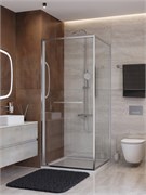 CEZARES Lux Душевой уголок квадратный двери раздвижные размер 100x100 см, цвет профиль - хром / стекло - прозрачное LUX-A-FS-1-100-C-CR