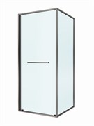 CEZARES Lux Душевой уголок квадратный двери раздвижные размер 100x100 см, цвет профиль - оружейная сталь / стекло - прозрачное LUX-A-FS-1-100-C-GM