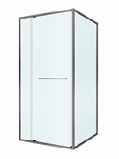 CEZARES Lux Душевой уголок прямоугольный двери раздвижные размер 100x80 см, цвет профиль - оружейная сталь / стекло - прозрачное LUX-AH-FS-11-100/80-C-GM