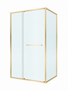 CEZARES Lux Душевой уголок прямоугольный двери раздвижные размер 120x90 см, цвет профиль - золото брашированное / стекло - прозрачное LUX-AH-FS-11-120/90-C-BORO