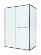 CEZARES Lux Душевой уголок прямоугольный двери раздвижные размер 140x80 см, цвет профиль - оружейная сталь / стекло - прозрачное LUX-AH-FS-11-140/80-C-GM