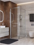 CEZARES Lux Душевой уголок прямоугольный двери раздвижные размер 80x100 см, цвет профиль - хром / стекло - прозрачное LUX-AH-FS-1-80/100-C-CR