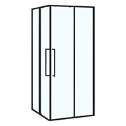 AZARIO Душевое ограждение SHANGHAI 1000х1000х1950 прозрачное стекло 6 мм, профиль черный матовый, двери раздвижные AZ-R43-100-MB-CL