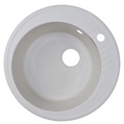 AZARIO Кухонная мойка Solo 505x505x190 искусственный мрамор, сифон в комплекте, цвет бежевый (CS00105232) CS00105232