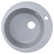 AZARIO Кухонная мойка Solo 505x505x190 искусственный мрамор, сифон в комплекте, цвет серый (CS00105236) CS00105236