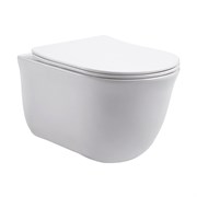 AZARIO Унитаз подвесной LISTA 490х365х340 безободковый, система смыва 